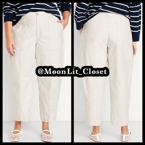 Old Navy High-Waisted Canvas Barrel Ankle Pants Plus Size 22 Color: Silver-Gray